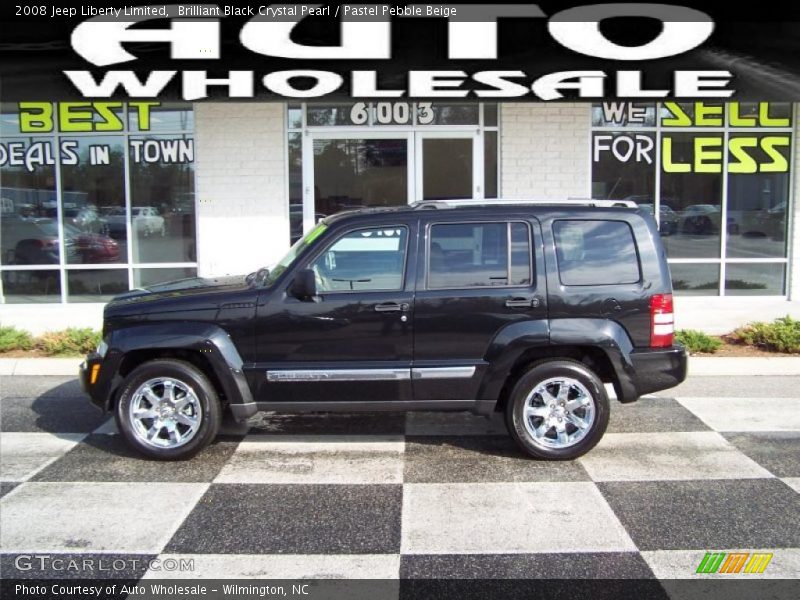 Brilliant Black Crystal Pearl / Pastel Pebble Beige 2008 Jeep Liberty Limited