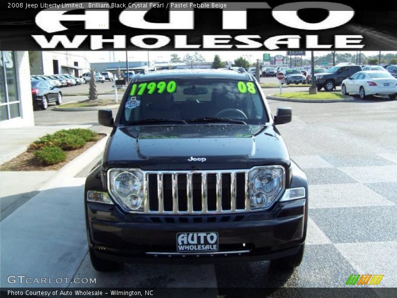 Brilliant Black Crystal Pearl / Pastel Pebble Beige 2008 Jeep Liberty Limited