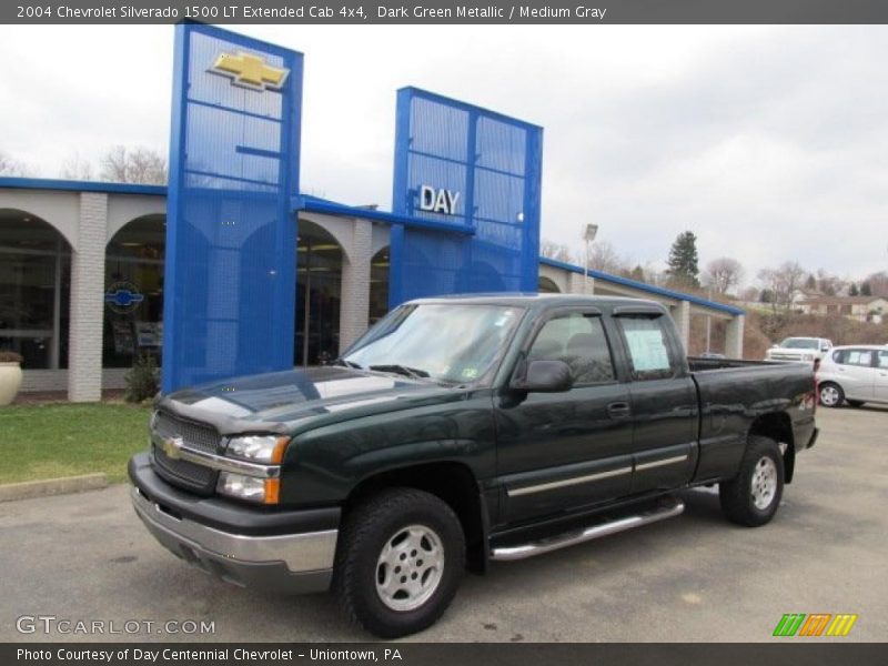 Dark Green Metallic / Medium Gray 2004 Chevrolet Silverado 1500 LT Extended Cab 4x4