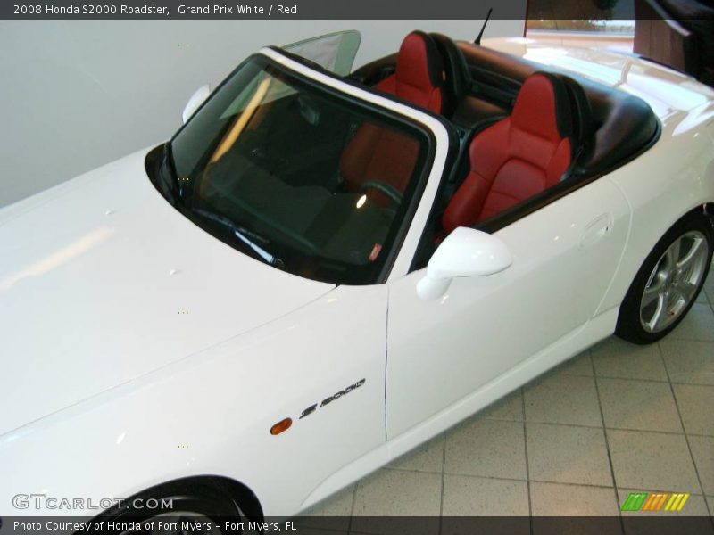 Grand Prix White / Red 2008 Honda S2000 Roadster