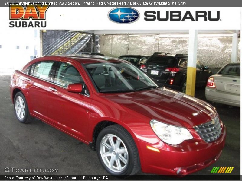 Inferno Red Crystal Pearl / Dark Slate Gray/Light Slate Gray 2008 Chrysler Sebring Limited AWD Sedan