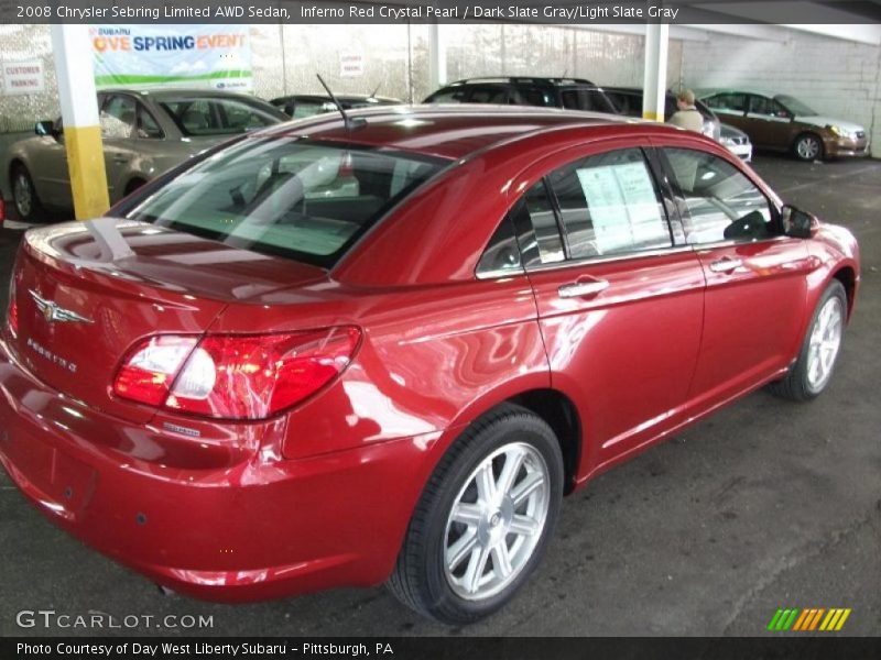 Inferno Red Crystal Pearl / Dark Slate Gray/Light Slate Gray 2008 Chrysler Sebring Limited AWD Sedan