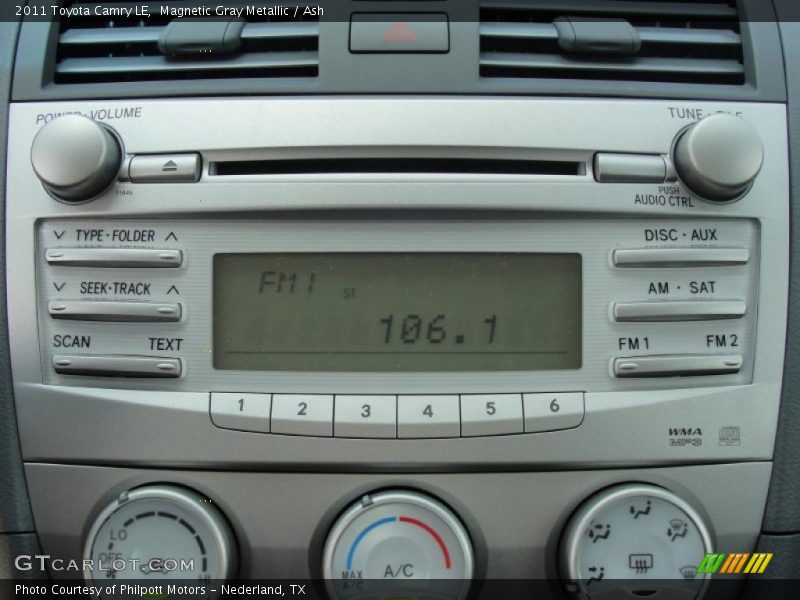 Magnetic Gray Metallic / Ash 2011 Toyota Camry LE