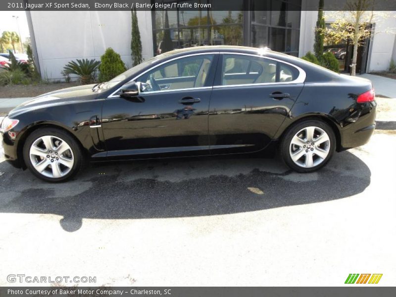 Ebony Black / Barley Beige/Truffle Brown 2011 Jaguar XF Sport Sedan