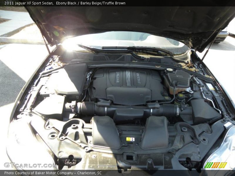 Ebony Black / Barley Beige/Truffle Brown 2011 Jaguar XF Sport Sedan