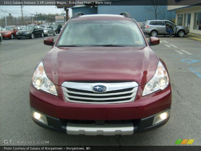 Ruby Red Pearl / Warm Ivory 2011 Subaru Outback 3.6R Limited Wagon