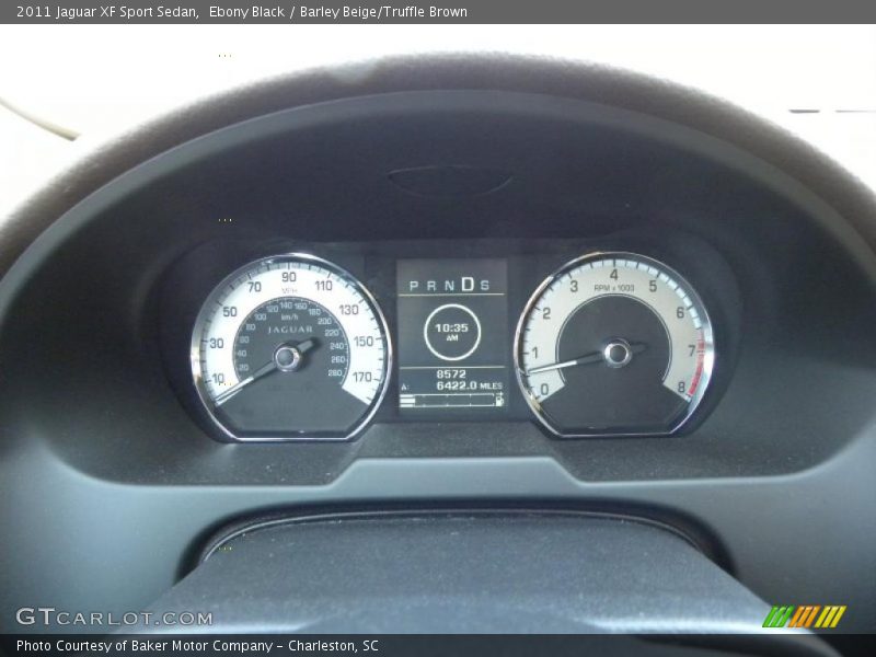 Ebony Black / Barley Beige/Truffle Brown 2011 Jaguar XF Sport Sedan