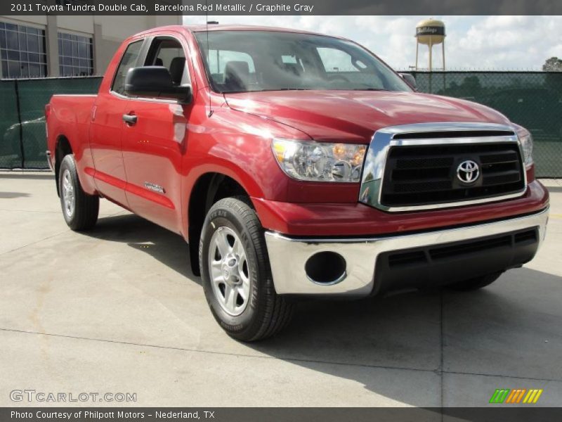 Barcelona Red Metallic / Graphite Gray 2011 Toyota Tundra Double Cab