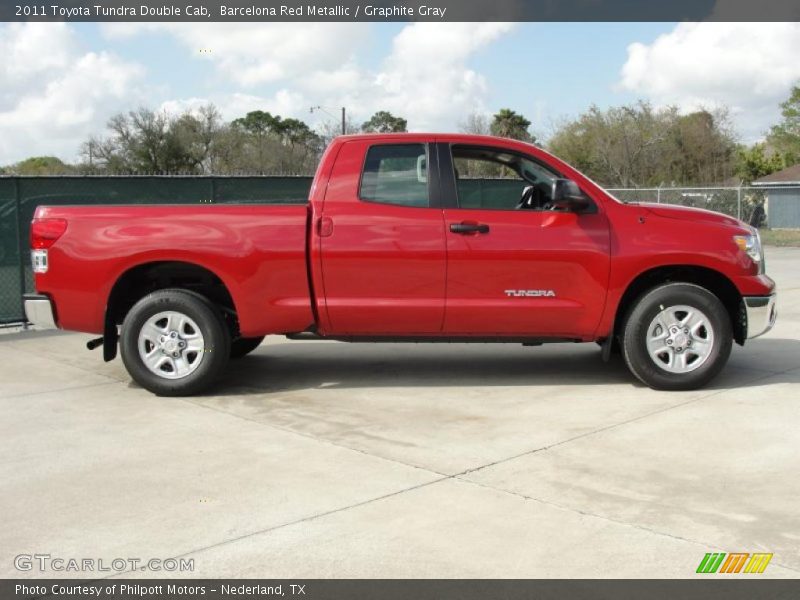 Barcelona Red Metallic / Graphite Gray 2011 Toyota Tundra Double Cab