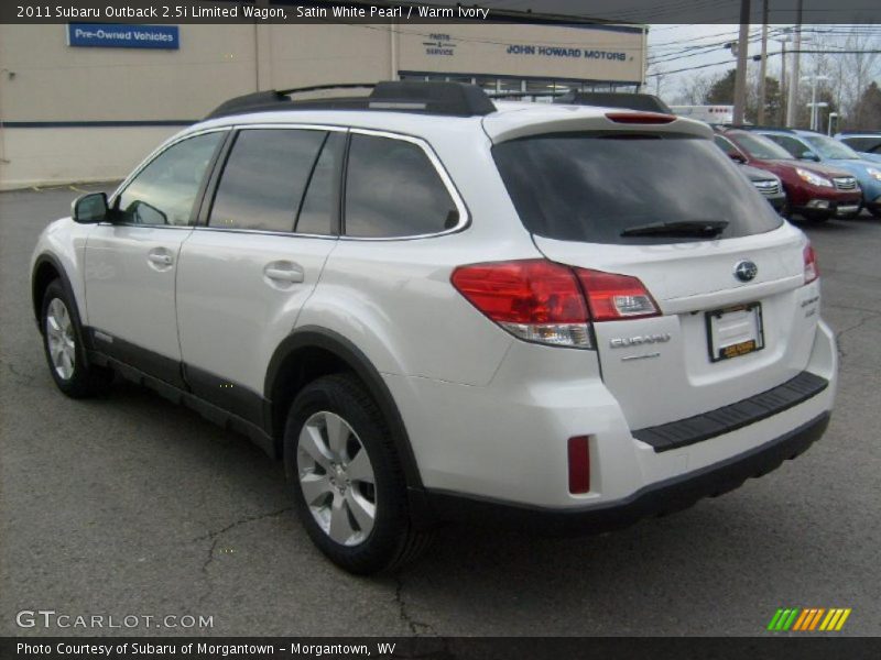 Satin White Pearl / Warm Ivory 2011 Subaru Outback 2.5i Limited Wagon
