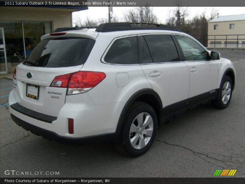 Satin White Pearl / Warm Ivory 2011 Subaru Outback 2.5i Limited Wagon