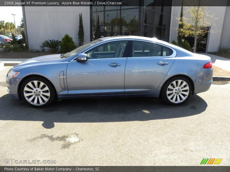 Azure Blue Metallic / Dove/Charcoal 2009 Jaguar XF Premium Luxury