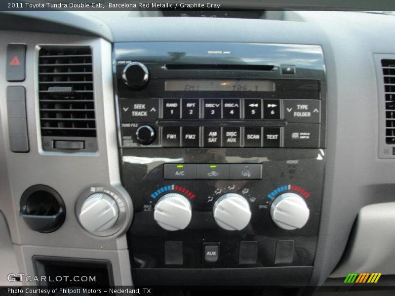 Barcelona Red Metallic / Graphite Gray 2011 Toyota Tundra Double Cab