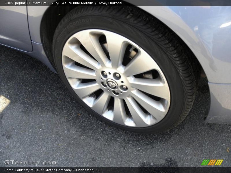 Azure Blue Metallic / Dove/Charcoal 2009 Jaguar XF Premium Luxury
