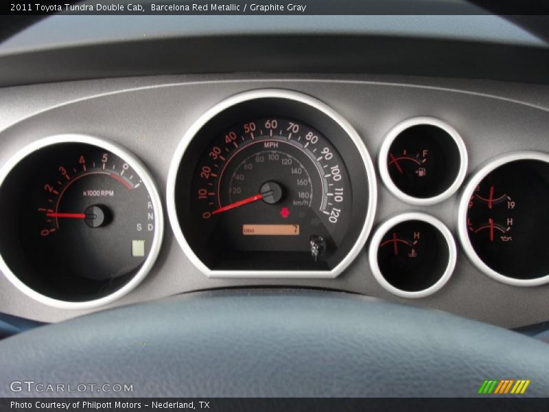 Barcelona Red Metallic / Graphite Gray 2011 Toyota Tundra Double Cab