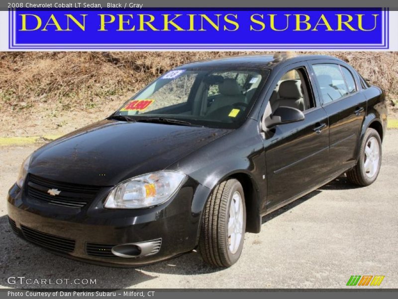 Black / Gray 2008 Chevrolet Cobalt LT Sedan