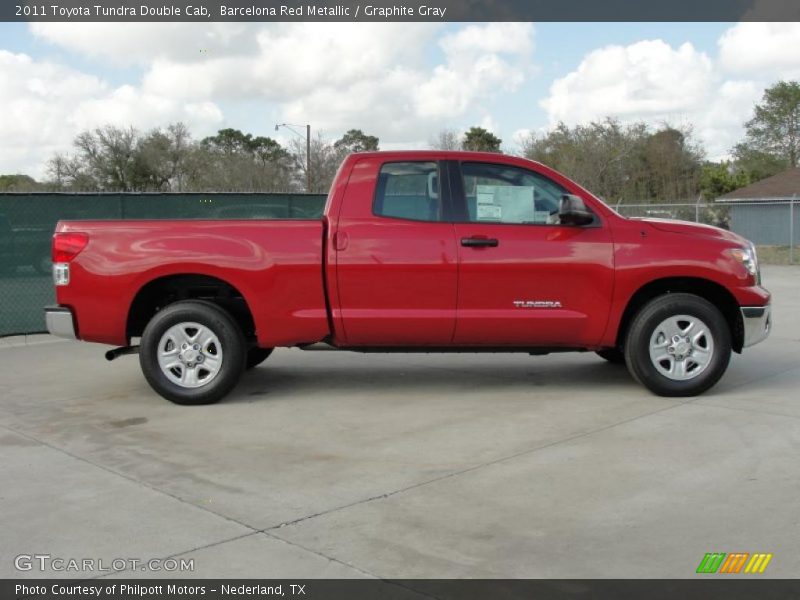 Barcelona Red Metallic / Graphite Gray 2011 Toyota Tundra Double Cab