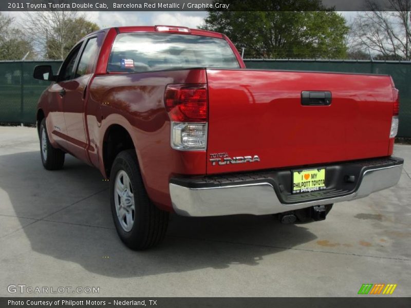 Barcelona Red Metallic / Graphite Gray 2011 Toyota Tundra Double Cab