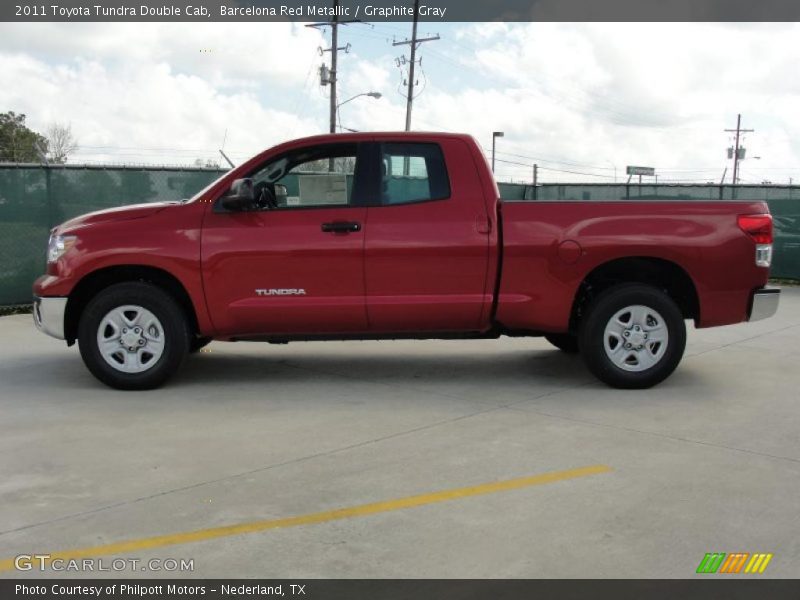 Barcelona Red Metallic / Graphite Gray 2011 Toyota Tundra Double Cab
