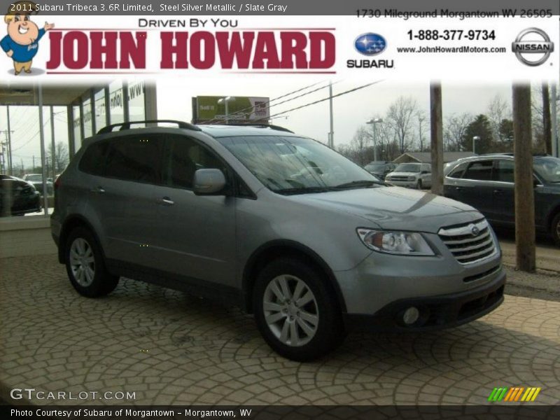 Steel Silver Metallic / Slate Gray 2011 Subaru Tribeca 3.6R Limited