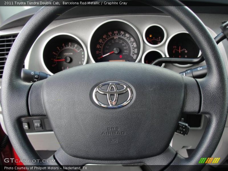 Barcelona Red Metallic / Graphite Gray 2011 Toyota Tundra Double Cab