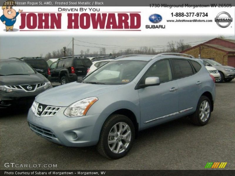Frosted Steel Metallic / Black 2011 Nissan Rogue SL AWD