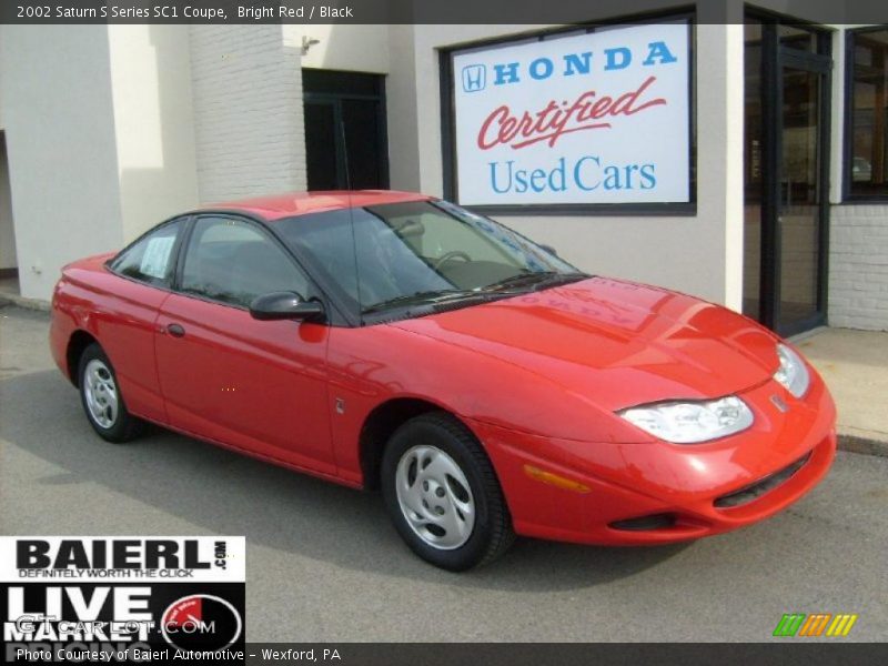 Bright Red / Black 2002 Saturn S Series SC1 Coupe