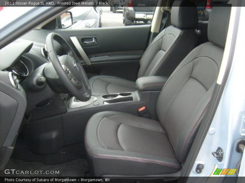 Frosted Steel Metallic / Black 2011 Nissan Rogue SL AWD