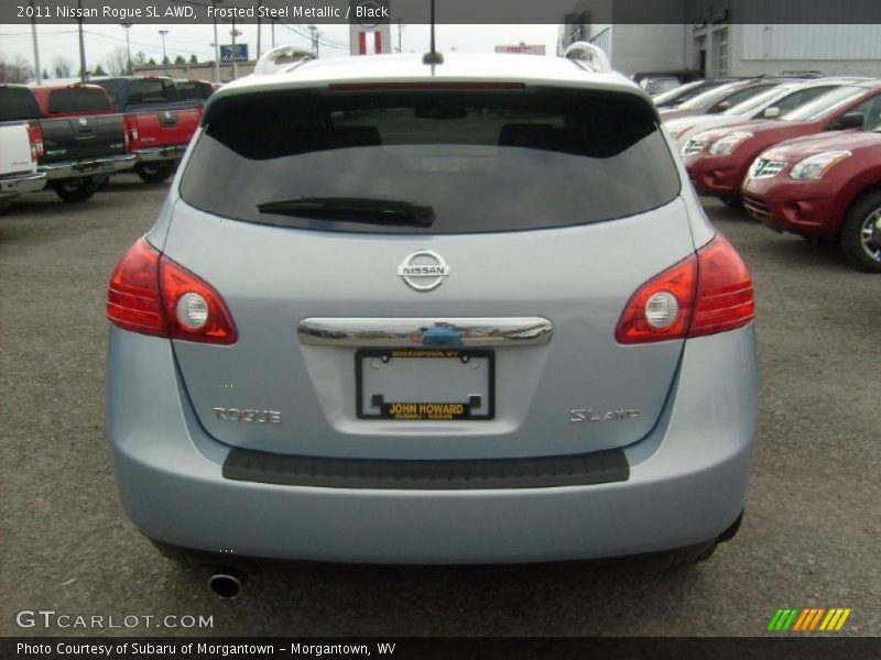 Frosted Steel Metallic / Black 2011 Nissan Rogue SL AWD