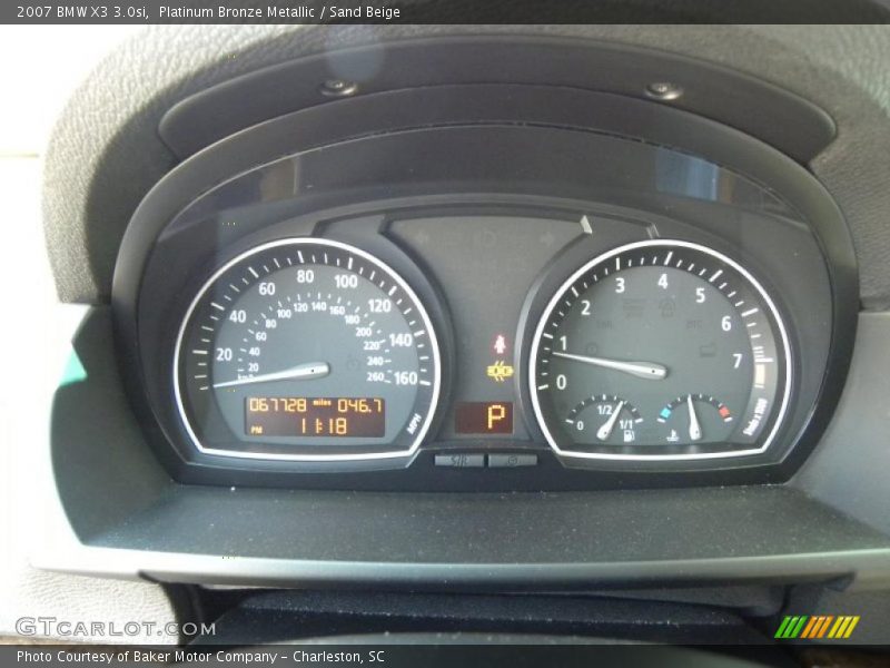 Platinum Bronze Metallic / Sand Beige 2007 BMW X3 3.0si