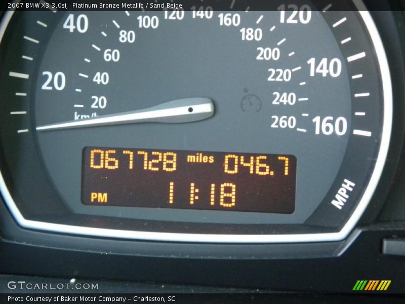 Platinum Bronze Metallic / Sand Beige 2007 BMW X3 3.0si
