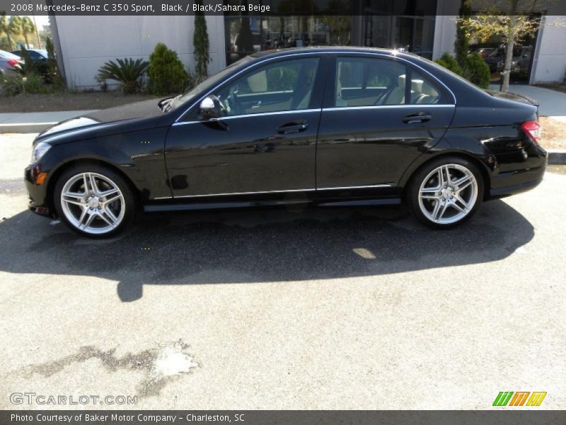 Black / Black/Sahara Beige 2008 Mercedes-Benz C 350 Sport