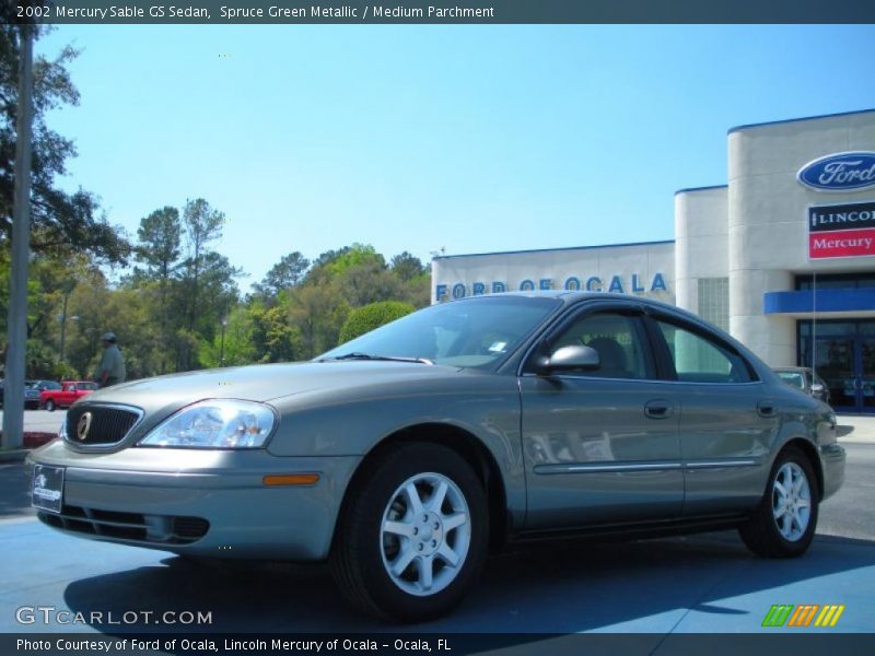 Spruce Green Metallic / Medium Parchment 2002 Mercury Sable GS Sedan