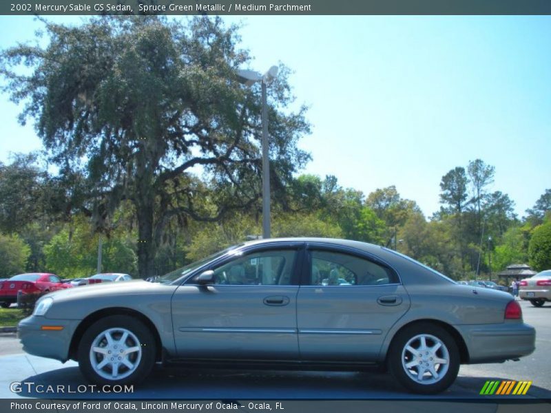Spruce Green Metallic / Medium Parchment 2002 Mercury Sable GS Sedan