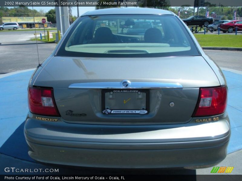 Spruce Green Metallic / Medium Parchment 2002 Mercury Sable GS Sedan