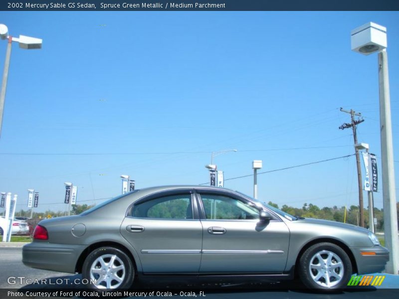 Spruce Green Metallic / Medium Parchment 2002 Mercury Sable GS Sedan