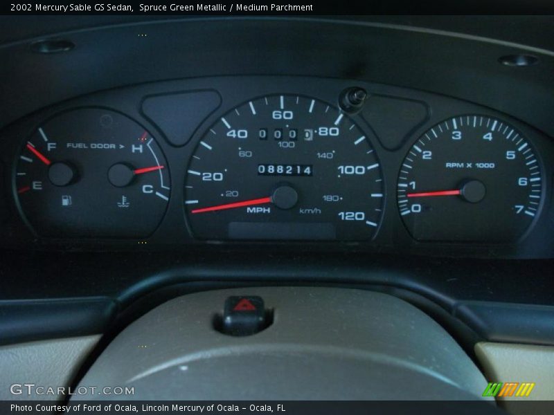 Spruce Green Metallic / Medium Parchment 2002 Mercury Sable GS Sedan