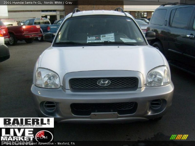 Nordic White / Gray 2001 Hyundai Santa Fe GL