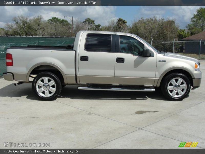 Smokestone Metallic / Tan 2006 Ford F150 Lariat SuperCrew