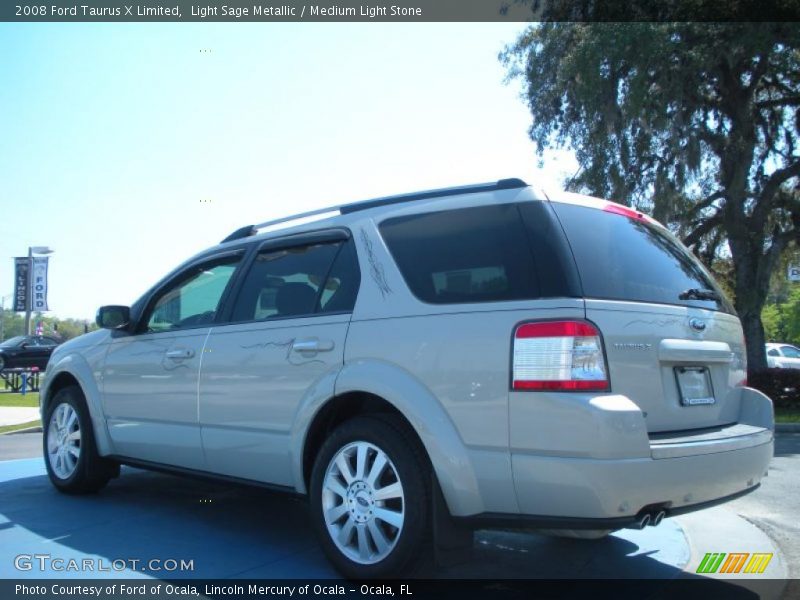 Light Sage Metallic / Medium Light Stone 2008 Ford Taurus X Limited