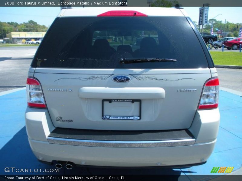 Light Sage Metallic / Medium Light Stone 2008 Ford Taurus X Limited