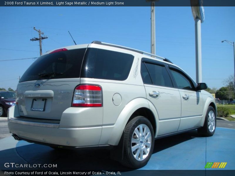 Light Sage Metallic / Medium Light Stone 2008 Ford Taurus X Limited