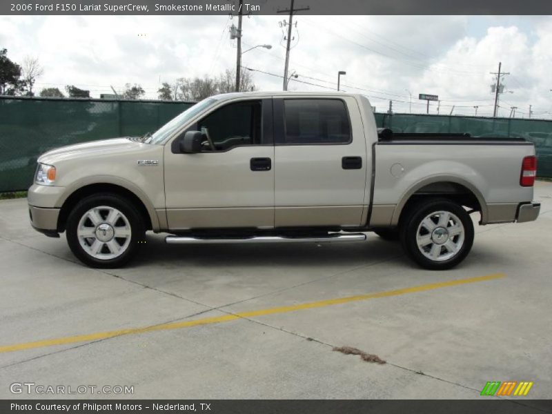 Smokestone Metallic / Tan 2006 Ford F150 Lariat SuperCrew