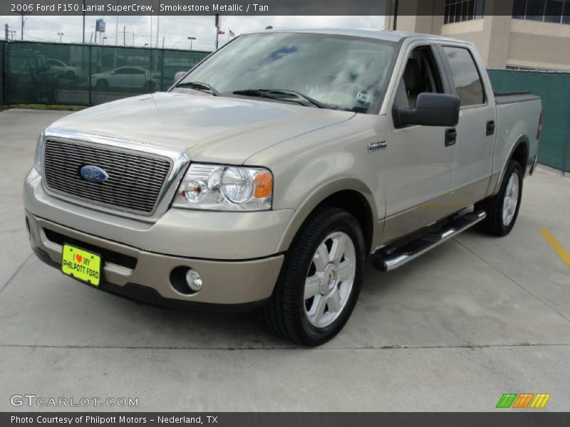 Smokestone Metallic / Tan 2006 Ford F150 Lariat SuperCrew