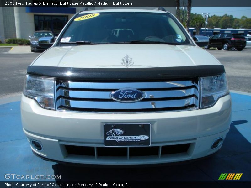 Light Sage Metallic / Medium Light Stone 2008 Ford Taurus X Limited