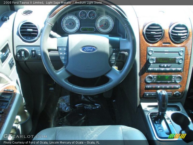 Light Sage Metallic / Medium Light Stone 2008 Ford Taurus X Limited