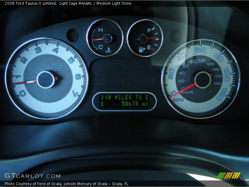  2008 Taurus X Limited Limited Gauges
