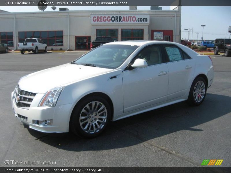 White Diamond Tricoat / Cashmere/Cocoa 2011 Cadillac CTS 3.6 Sedan