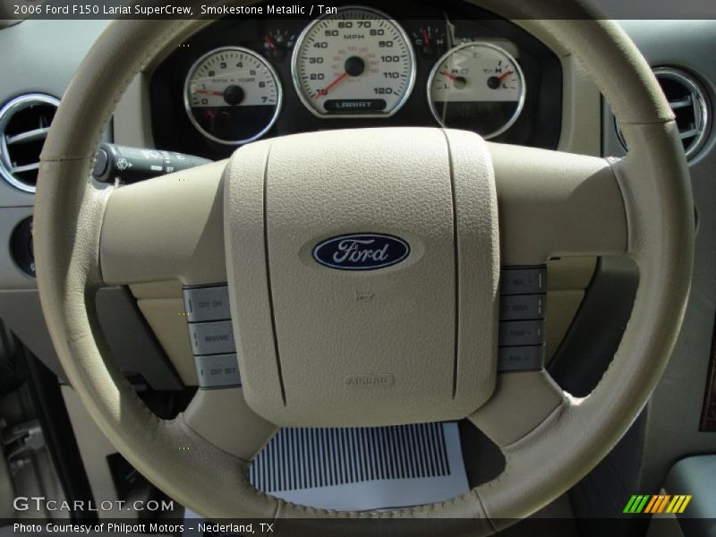 Smokestone Metallic / Tan 2006 Ford F150 Lariat SuperCrew