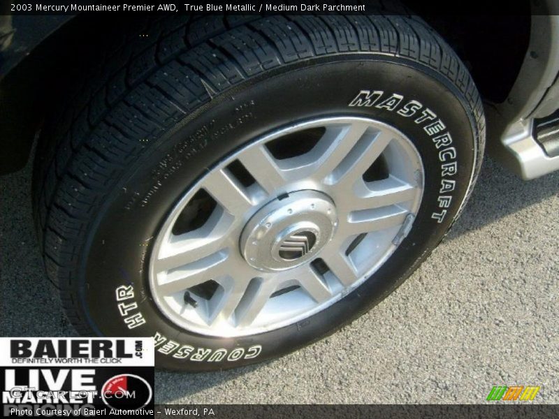 True Blue Metallic / Medium Dark Parchment 2003 Mercury Mountaineer Premier AWD